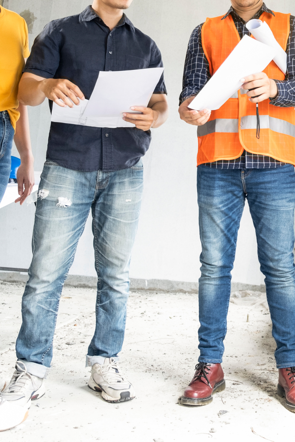 Home Inspection: Homebuyer meets with certified home inspector to learn about problems his new home may have.